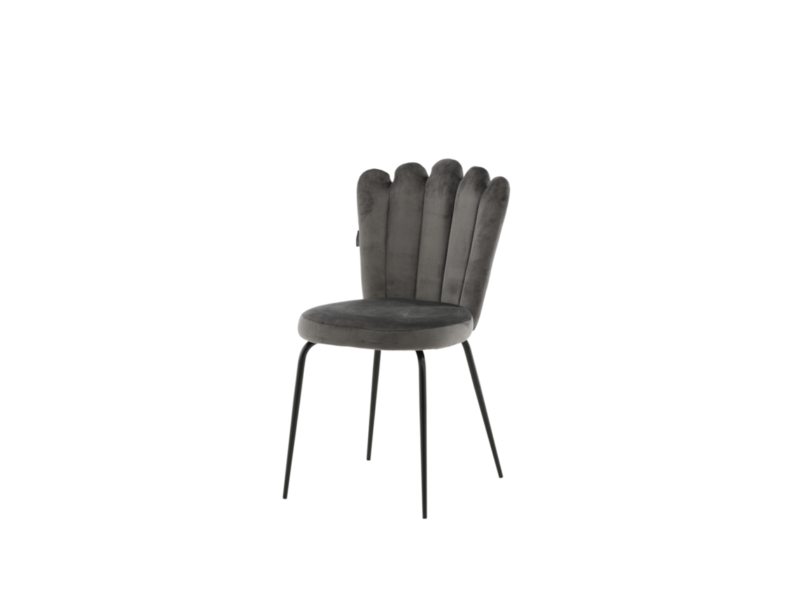 Cadeira Jantar FURNLUX Lillehammer Cinzento Têxtil 45X54X83 Cm