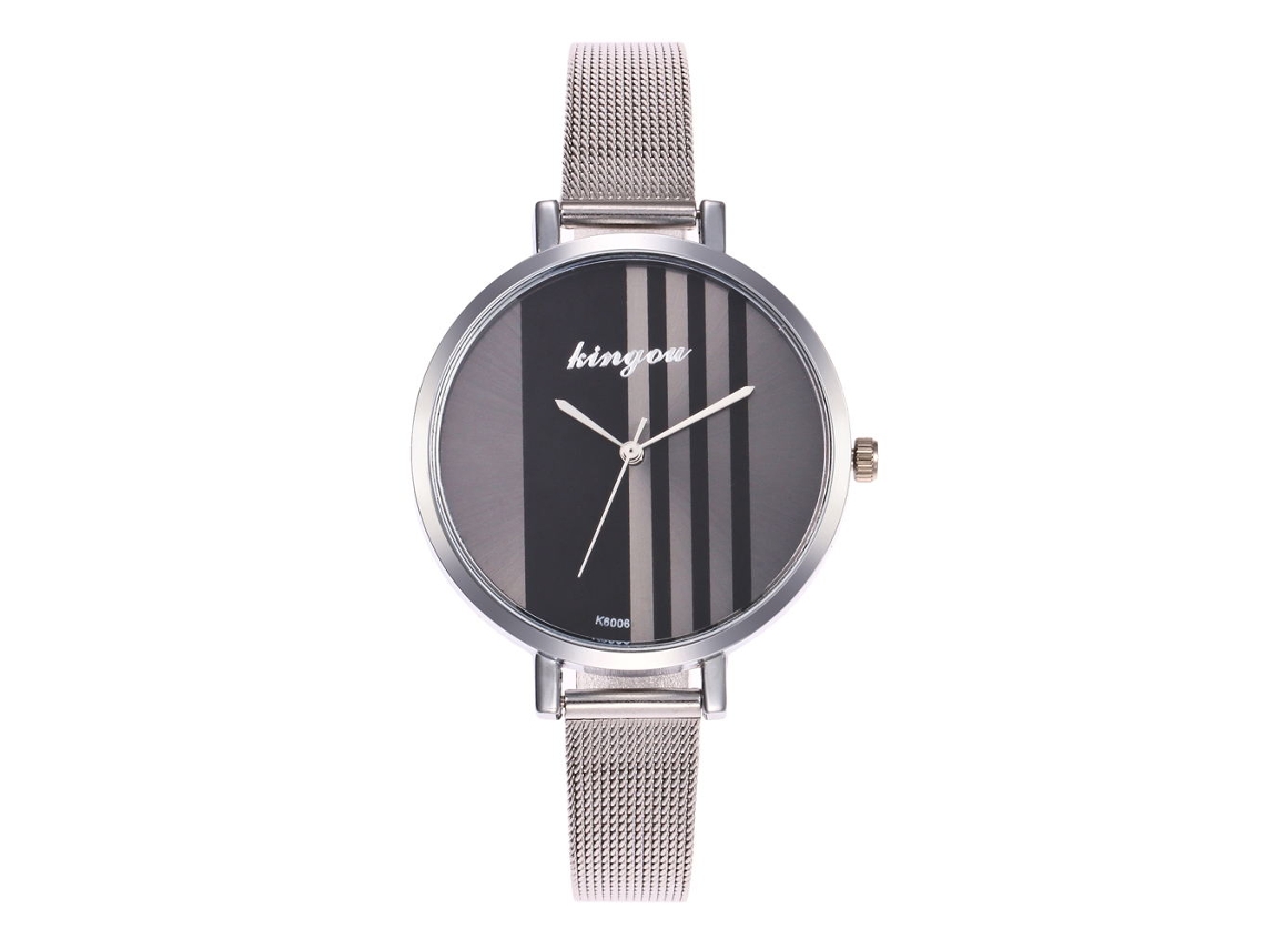 Reloj De Pulsera Casual De Moda Para Mujer Zhoulianfa, Brazalete De Acero, Cuarzo, Plateado, Negro.