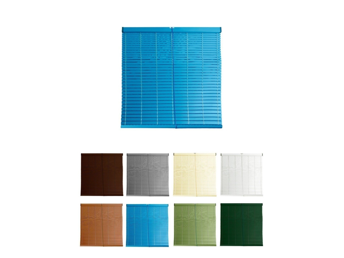 Persiana De Pvc Alicantina Con Polea Metálica | Persiana Enrollable | Estor Enrollable Para Ventanas, Puertas, Salón Y Cocina Azul 80 X 100 Cm