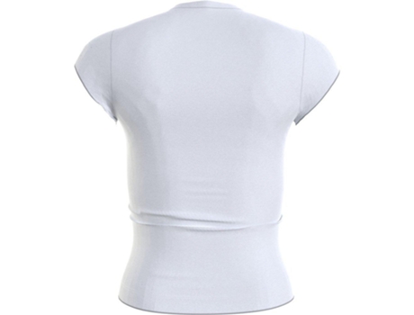 Calvin Klein Jeans Camiseta Manga Curta Decote Redondo Stacked Logo Tight