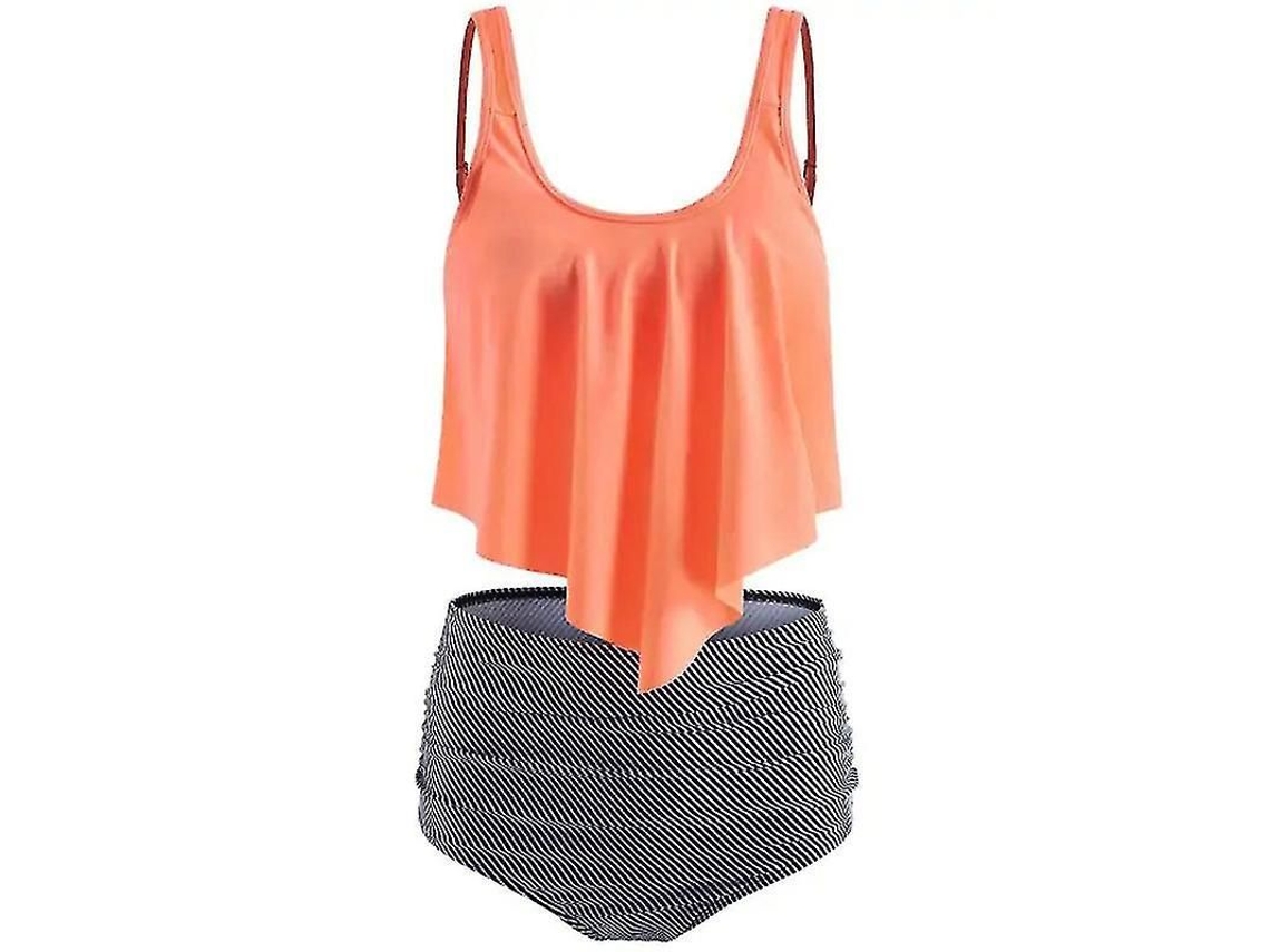 2026-conjunto De Bikini Tankini De Mujer Con Volantes Y Cintura Alta Traje De Baño Para Playas