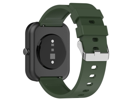 Correa de Silicona ajustable con hebilla plateada para OnePlus Nord Watch - verde intenso