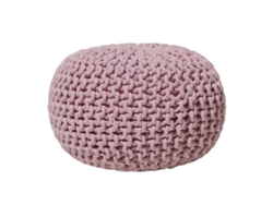 Otomana decorativa BELIANI Conrad de Algodón Rosa 40x40x25