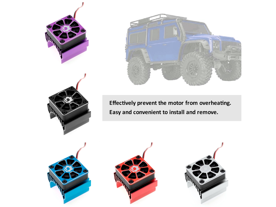 Radiador De Refrigeración Del Motor Para Coches Teledirigidos Traxxas Trx-4 Trx-6 G63 A Escala 1/10 - Rojo