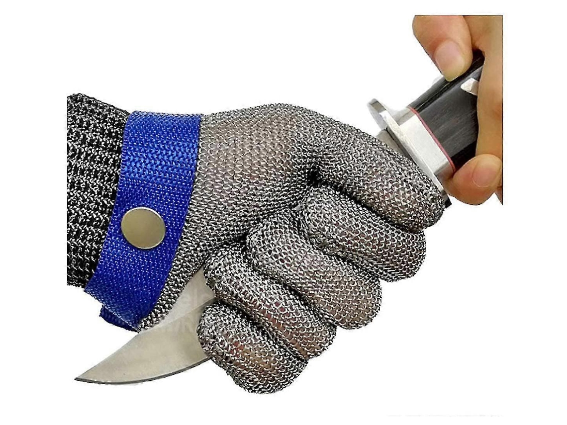 Guantes Resistentes Al Corte Con Malla De Acero Inoxidable Para Carnicería Trabajo Seguro Cortar Carne Pesca Talla M 2 Unidades