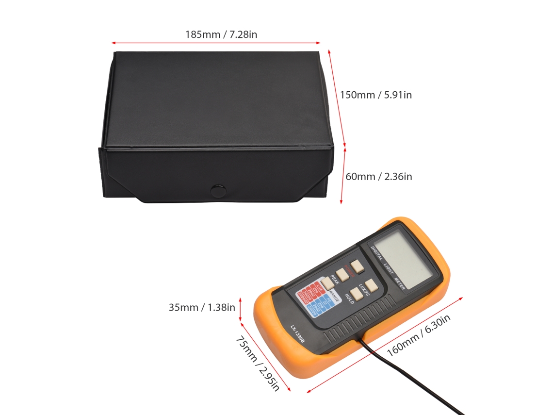 Fotómetro Digital Portátil De 200 A 200.000 Lux Con Pantalla Lcd Para Laboratorios Y Plantas Industriales.