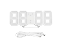 Reloj Digital Led 3d Ajustable Con Snooze Y Memoria, Temperatura, Luz Nocturna Para Hogar Y Oficina
