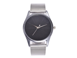 Reloj De Cuarta Para Parejas Unisex Con Correa De Malla Negro Zhoulianfa