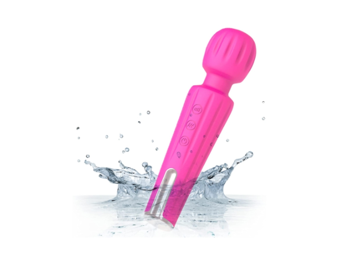 Masajeador Inalámbrico Yizhood - Masajeador Eléctrico De Mano Con Potente Varita - Rosa