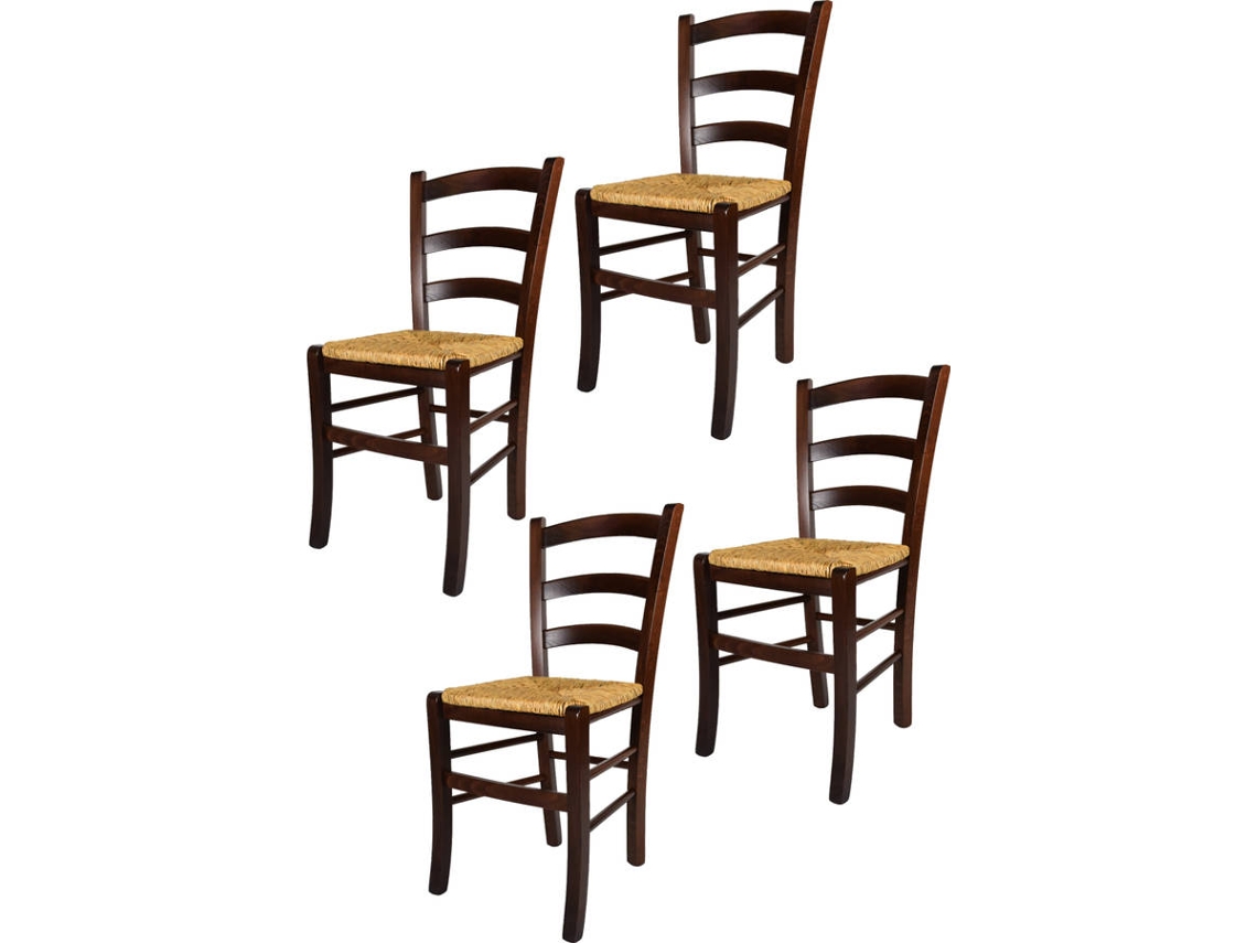 Conjunto de 4 Cadeiras T M C S Venezia (Castanho - 88x43x46 cm - Madeira)
