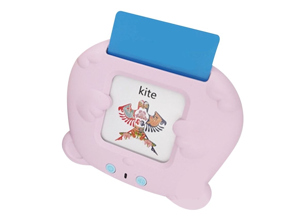 Vlola-tarjetas Flash Parlantes Bilingües Para Niños Aprendizaje Interactivo 224 Palabras Rosa