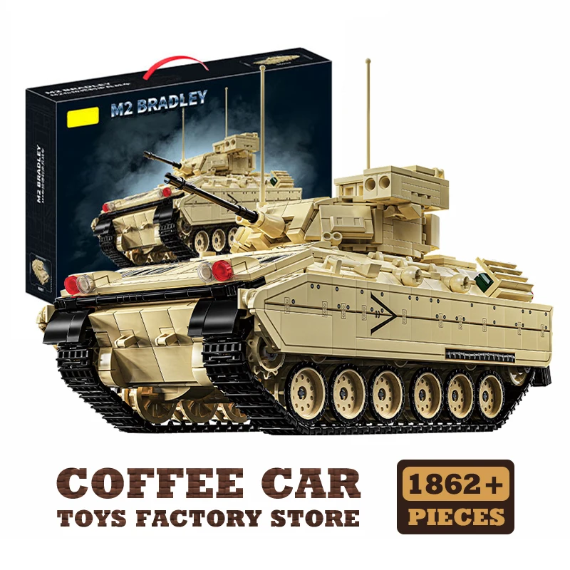 Vehículo blindado - Juguete de bloques de construcción - Modelo militar en bloques - Regalo para adultos, niños y niñas.