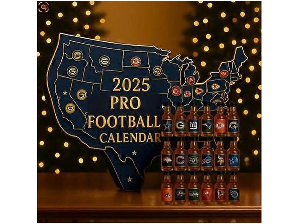 Calendario De Adviento De Navidad 2025 Con Decoración Acrílica Y Cajas Sorpresa Con La Selección De Fútbol De Estados Unidos.