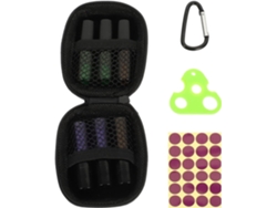 Nuobesty com 7 frascos de vidro recarregáveis de 5ml para caneta, com compartimento de armazenamento.