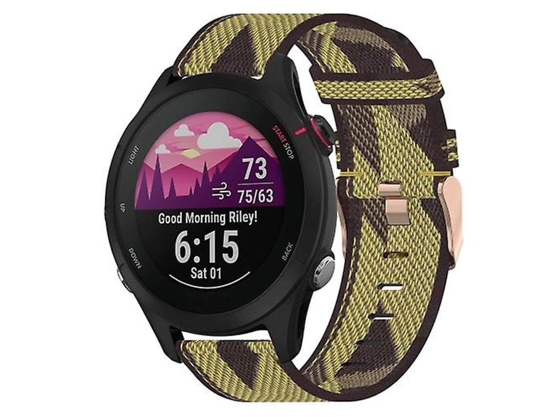 Pulsera Para Garmin Forerunner 255s 18mm Amarelo Chennnls
