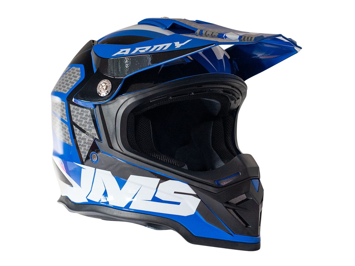 Casco de motocross azul online