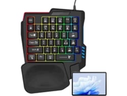 Teclado Para Juegos, 22,5 X 17,7 X 3 Cm, Diseño Elegante Y Fabricado En Abs | Mando De Juegos