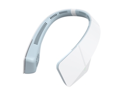 (azul Y Blanco) Ventilador De Cuello Silencioso Portátil - Recargable Por Usb - Diseño Sin Hojas - Velocidad Del Viento De 3 Velocidades