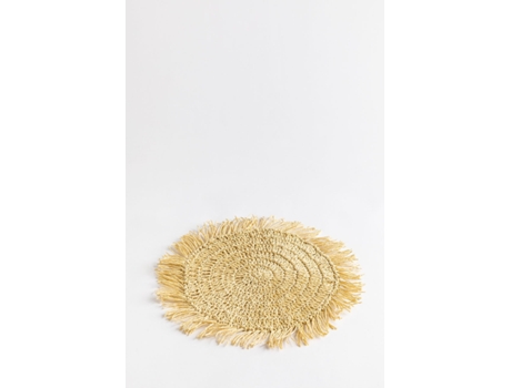 SKLUM Table Decorativa Alfombra Neely Tren Trenzada Crema Beige
