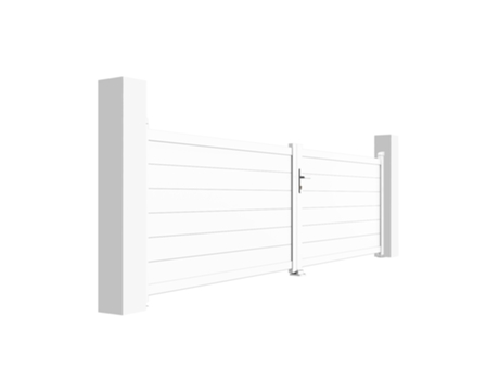 Puerta automática batiente blanca EIGER 400B115 + motor brazo B500