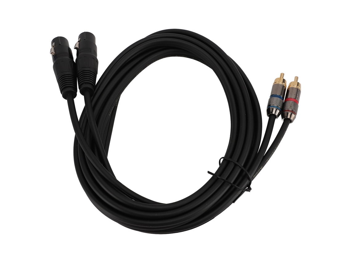 Cable Xlr Doble Macho A Doble Hembra, 22awg, Cobre, Pvc, 3 Metros, Para Amplificador/mezclador