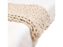 FNINIJEDE Manta De Malha Grossa Para Sofá, Design De Malha Grossa De Chenille, Macia E Aconchegante, Manta Grande De Malha À Mão, Manta Versátil Para Decoração