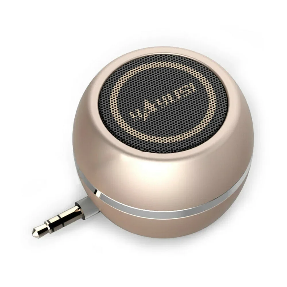 (oro) Mini Altavoz Portátil De 3,5 Mm, Conexión Directa Al Teléfono Móvil, Amplificación Estéreo 3d