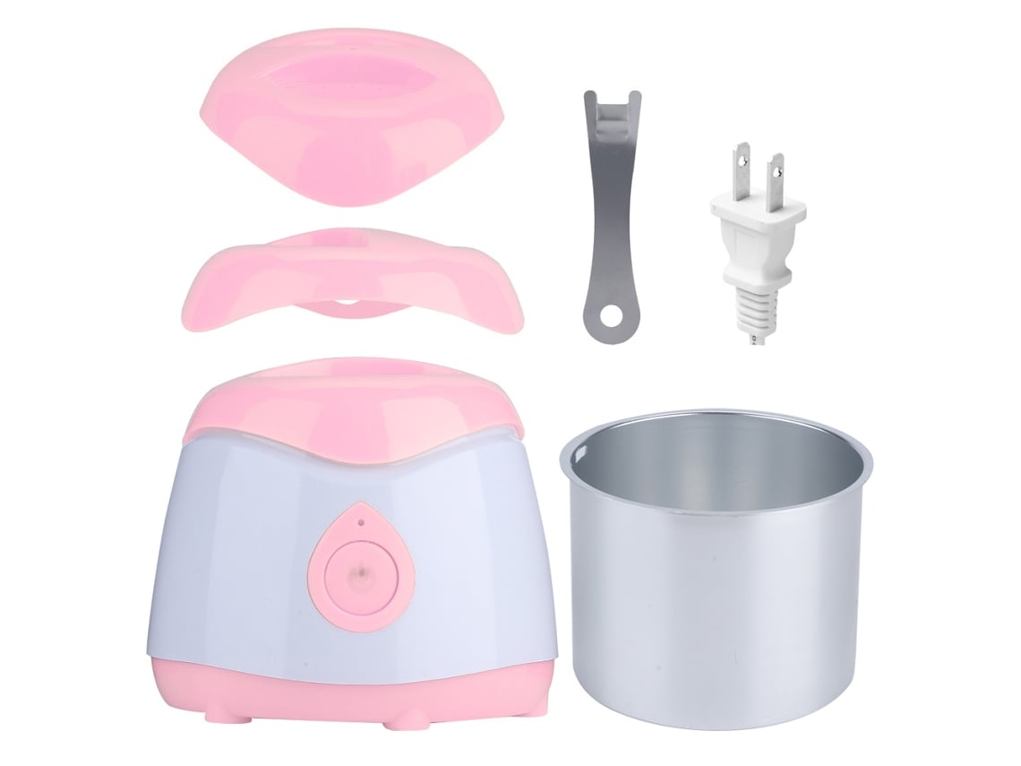 Calentador De Cera Portátil Eléctrico Mini Para Depilación Cera Frijoles Armpit Cuerpo Pelo Rosa