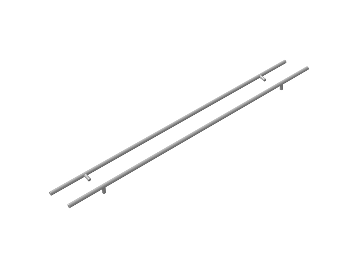 Juego de 2 tiradores para armarios VIDAXL, color plata, 900 mm, acero inoxidable.