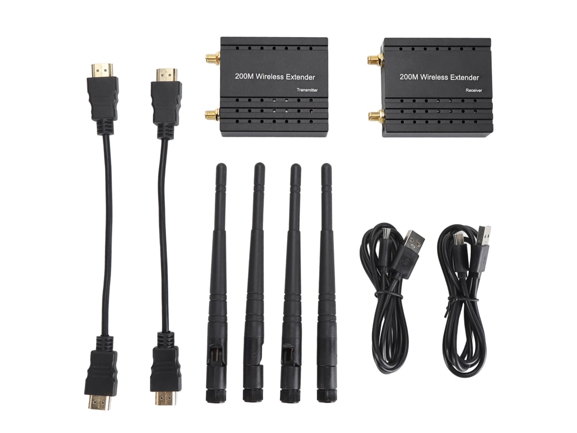 Extensor de interfaz multimedia HD inalámbrico (transmisión de 1080p a 60 Hz, alcance de 200 m)