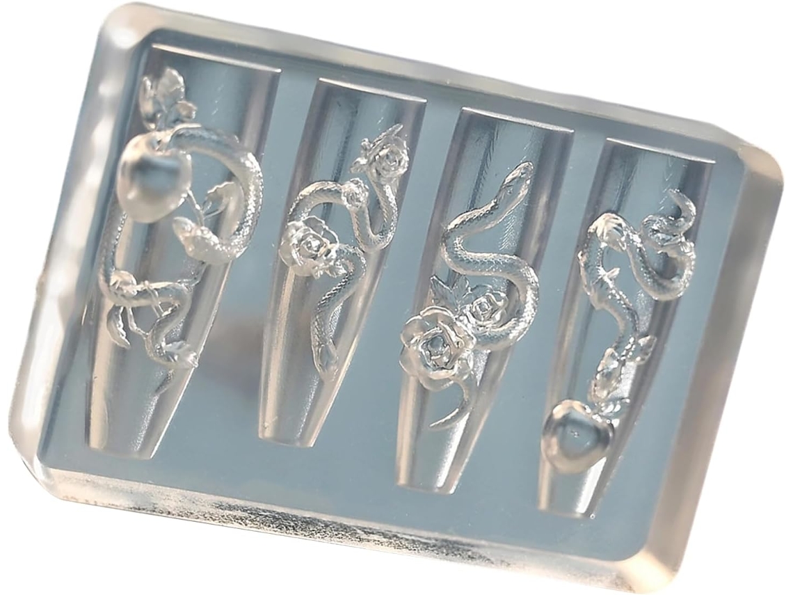 Diseños De Uñas Florales Detallados Y Flexibles, Adornos Y Accesorios Para
