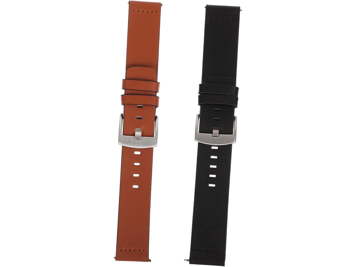2 Piezas Correa 20 Reloj Hogar Delicada 3 Bandas Reemplazo Resistente Desgaste Cuero Clásico Mm Al