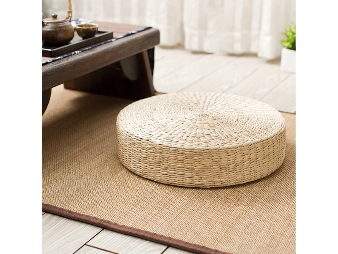 Estera de paja hecha a mano para silla, ideal para jardín y hogar