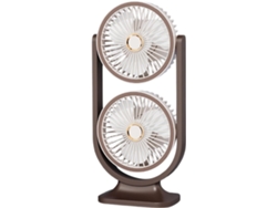 Ventilador De Escritorio Pequeño | Recargable Por Usb, Flujo De Aire Silencioso | Doble
