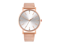 Reloj de moda para parejas con correa Malla, esfera redonda, Cuarzo Unisex
