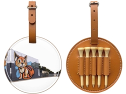 Bolsa Para Tees De Golf Material Pu Impermeable, Resistente Al Desgaste, A Prueba Humedad Clip Cinturón, Hebil