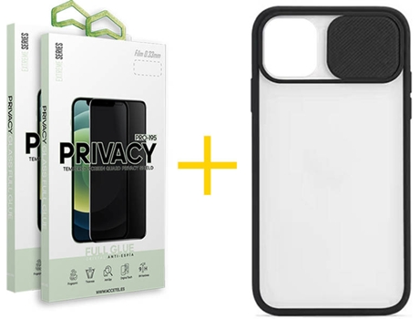 Carcasa + 2 Protectores de Pantalla para iPhone 12 Pro Max SKYHE Negro