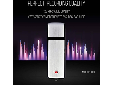 Mini grabadora de voz USB espía + Memory Stick de 16 Gb en un dictáfono de bolsillo digital de audio compatible con Mac / Windowsblue
