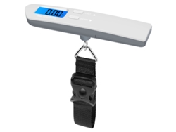 Báscula digital azul grisácea, báscula portátil para equipaje, construcción de plástico duradero, Tommy01