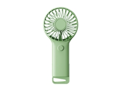Ventilador de bolsillo Yuysan Mini USB, recargable, portátil, de escritorio, eléctrico, con gancho F22, 500 mAh, color verde