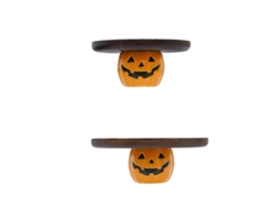 Bandejas para pasteles con forma de calabaza, madera de acacia, juego de 2, como se muestra (OEM)