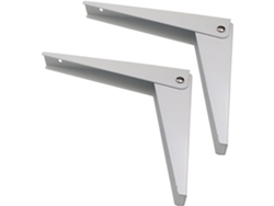 2 Soportes De Pared De Acero Blanco En Forma De L, Plegables, Laminados En Frío.
