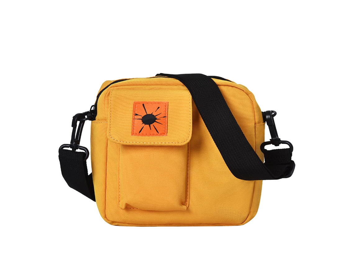 Bolso Bandolera Pequeño Para Hombre, De Nailon Ligero, Con Múltiples Bolsillos, Amarillo.