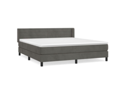 Maison Exclusive - Cama Box Spring Con Colchón Terciopelo Gris Oscuro 180x200 Cm