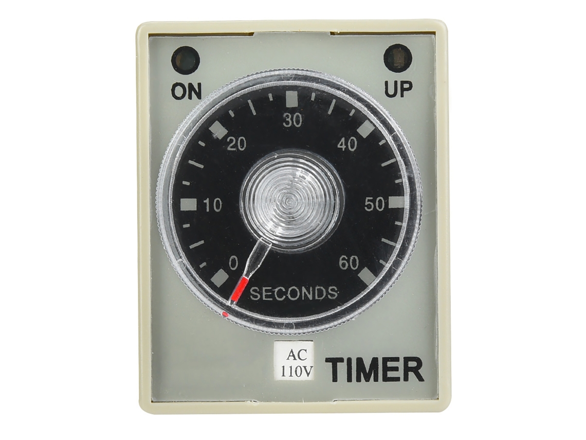 Relé De Tiempo Electrónico 8 Pines Retardo De Liberación 60s Montaje Rail Din 35mm Ac110v