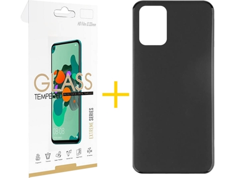 Kit Funda + Protector de Pantalla Xiaomi Redmi 10 SKYHE Liso (Negro)