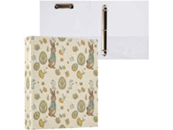 Besportble Carpeta De Conejito Pascua Redondo Y Portapapeles Oficina Pvc. 27,9 X 21,6 Cm 31,5 27 6