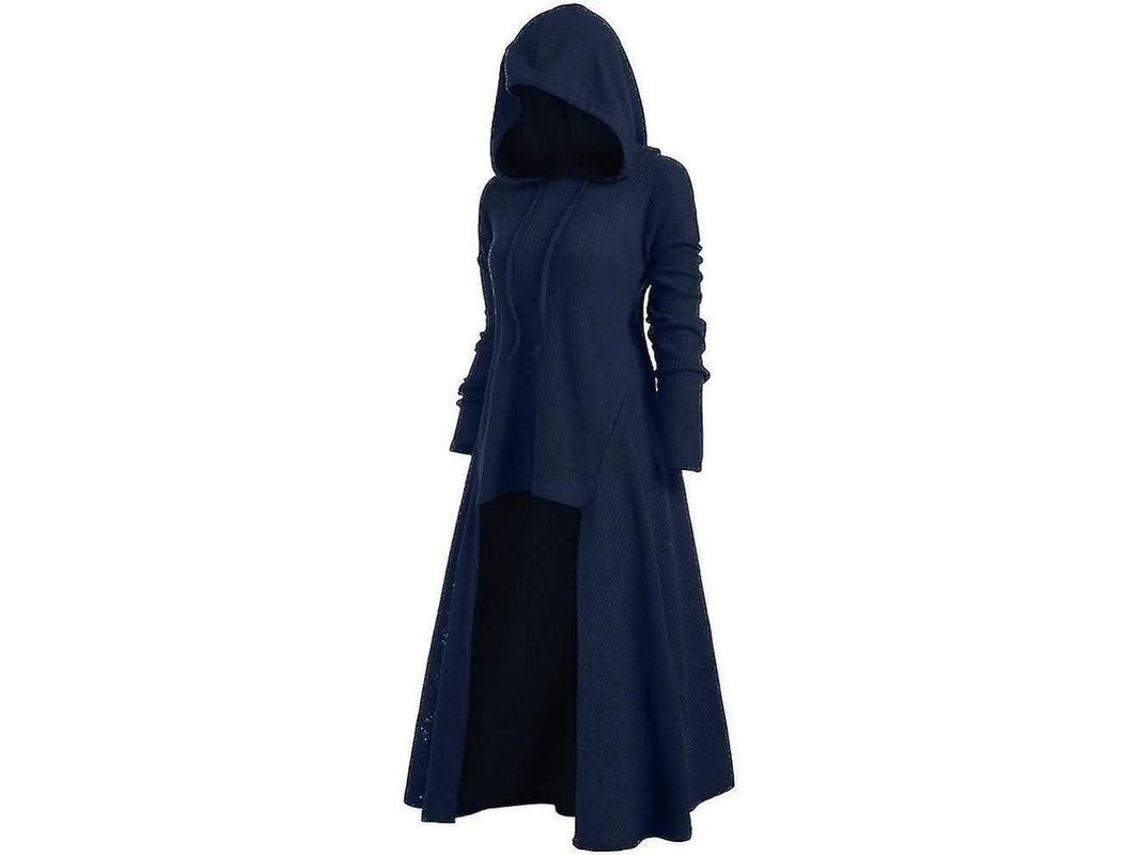 2026-chaqueta Con Capucha Gótica Para Mujer Sjk Algodón Mezclado Casual Fiesta Tallas S-xxxl S Azul Marino