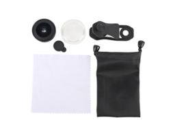 Lente Fisheye De 195 Grados Clip Para Teléfono Móvil Con Lente Simple O Dual Para Smartphones Galaxy Negro