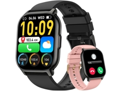 Reloj inteligente 2.1 con podómetro, frecuencia cardíaca y sueño, más de 130 modos deportivos, IP68, resistente al agua, para Android e iOS, color negro. Bestvite